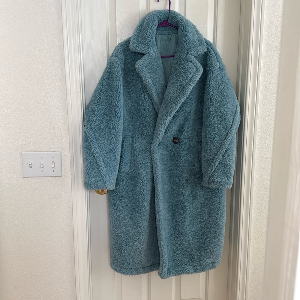 Cozy Blue Teddy Coat